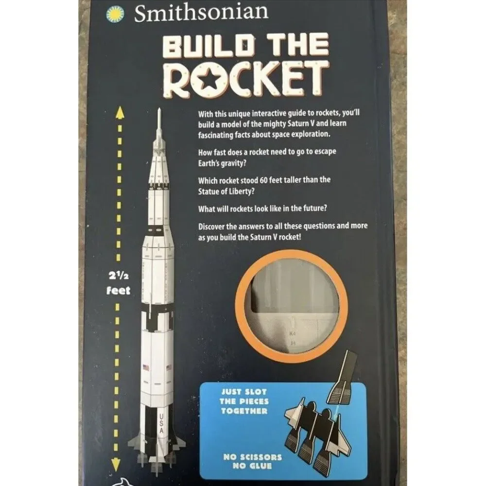 Smithsonian Build A Rocket Kit And Book Complete And Unused Saturn V‎ Slot Build